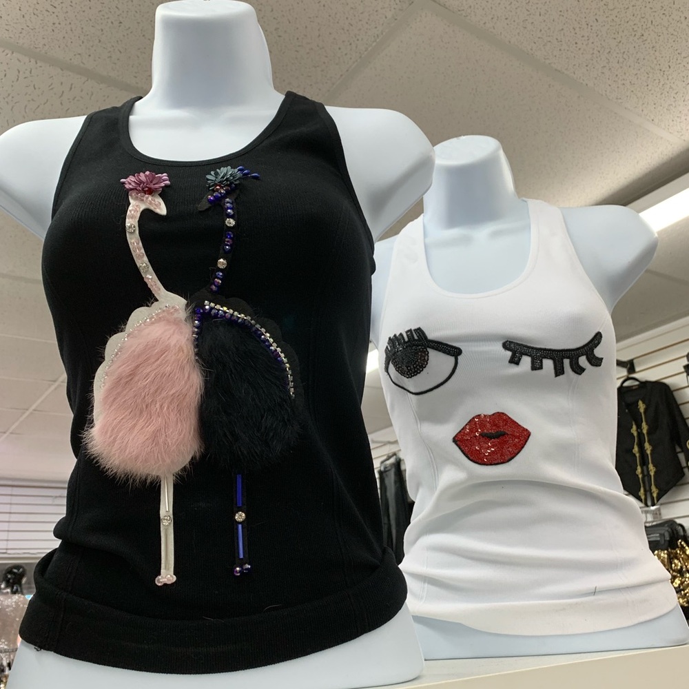 Lashes white top - new- one size